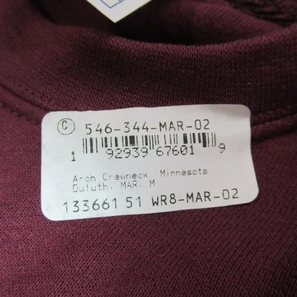 UMD Duluth Sweatshirt Burgundy Minnesota Bulldogs Sweater College Delta NEW